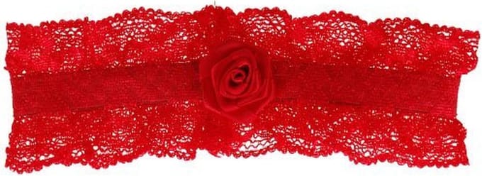 Kousenband XXL - rood kant