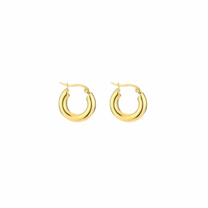 Bijoutheek Oorringen Hoop 5mm Dik Gold