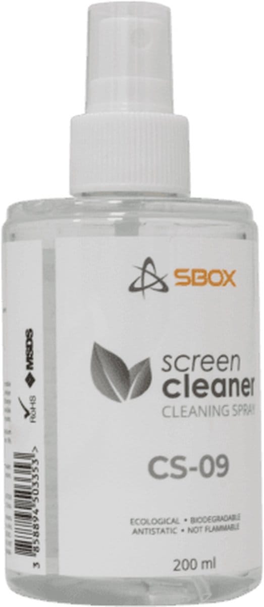 SBOX - CS-09 - Screen cleaner spray - 200ML - Laptop ,Tablet, Telefoon, TV