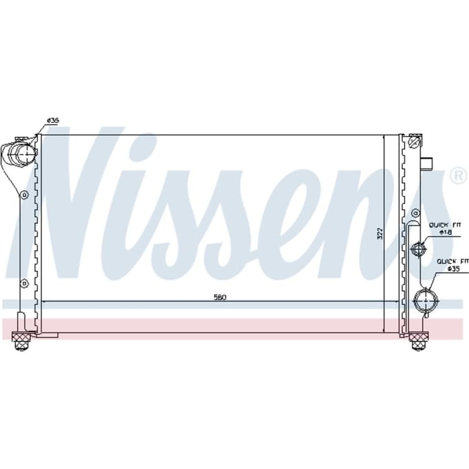 Radiator, motorkoeling NISSENS 617847