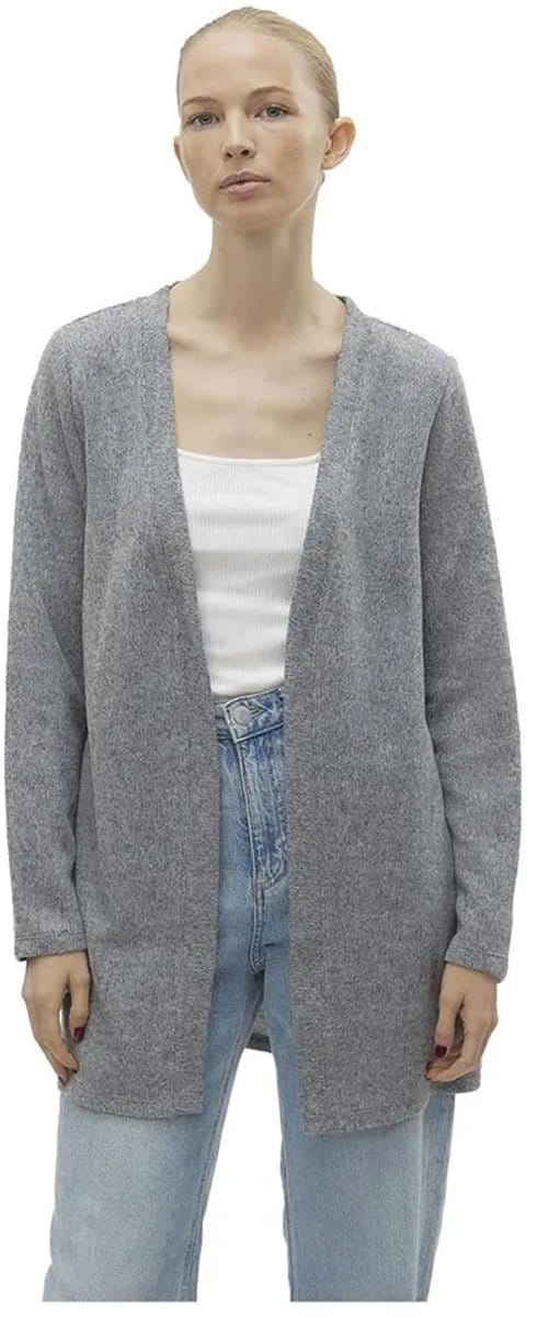 Vero Moda Vmblis Ls Long Jrs Boo Cardigan Grijs M Vrouw
