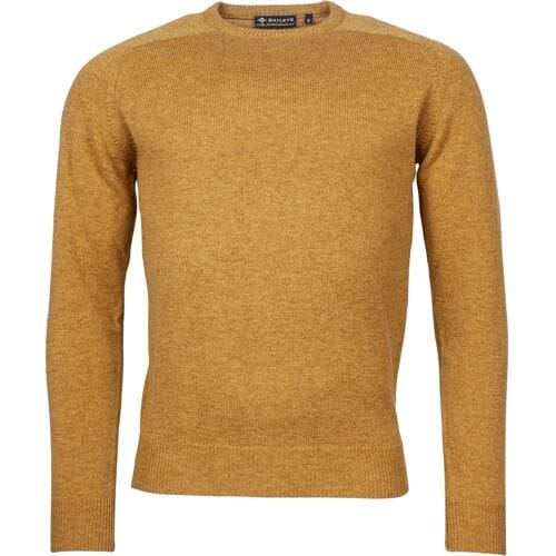 Baileys Trui Scottish Lambswool Crew Neck Pullover Single Knit Donker Goud / male