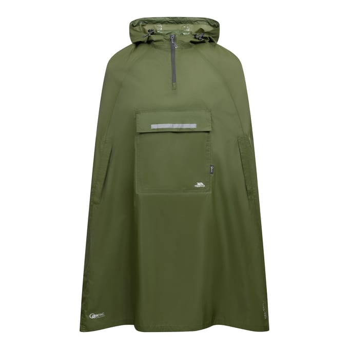 Trespass - Unisex Qikpac Waterdichte Opbergbare Poncho met Capuchon (Mos)