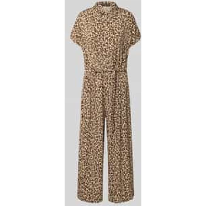 Jumpsuit met all-over dierenprint