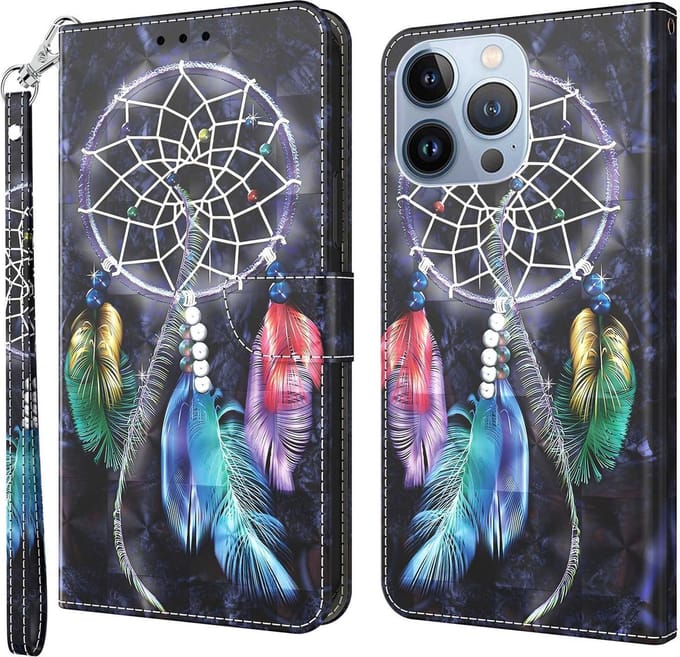 Cityhoesje-iPhone 13 Pro – Bookcase – 3D Print – Dromenvanger