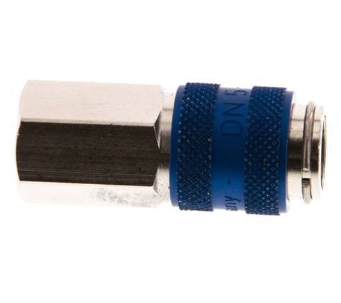 Vernikkeld Messing DN 5 Blauw Luchtkoppeling Snelkoppeling G 1/8 inch Binnendraad - CLS5-F-BN-BLU-018