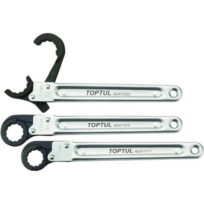 Ratelsleutel TOPTUL 22 mm einseitig aufklappbar