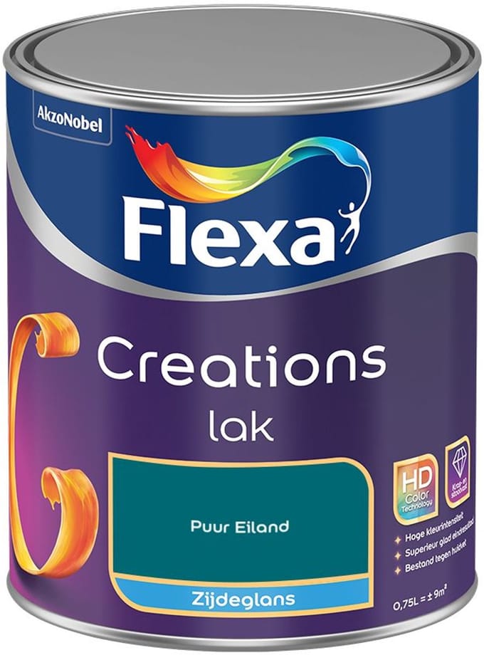 Flexa - Creations Lak Zijdeglans - Puur Eiland - Mengverf - 750 Ml