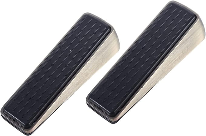 Deurstopper - Wig Deur - Deuren Open Houden - Zware Kwaliteit - 120 mm Lengte - Geel Brons