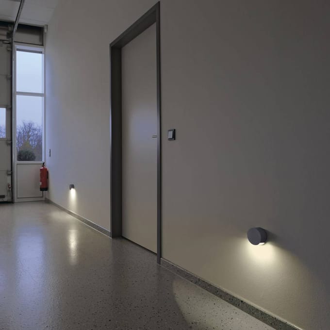 SLV Pema LED wandlamp, grijs