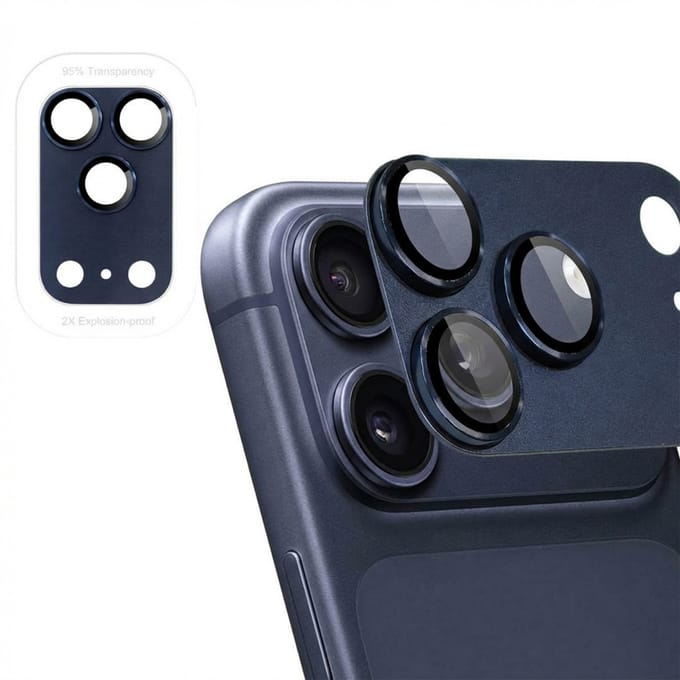 imoshion Camera Lens Protector - Geschikt geschikt voor Apple iPhone 17 Pro Max - 2 Pack - Deep Blue