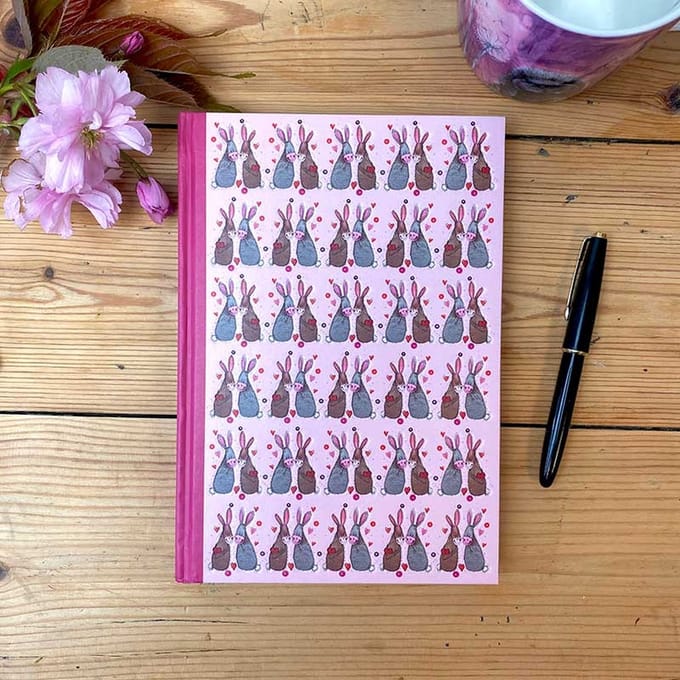 Alex Clark Small Hardcover Notebook Beautiful Bunnies ~ A5 Notitieboek Konijnen