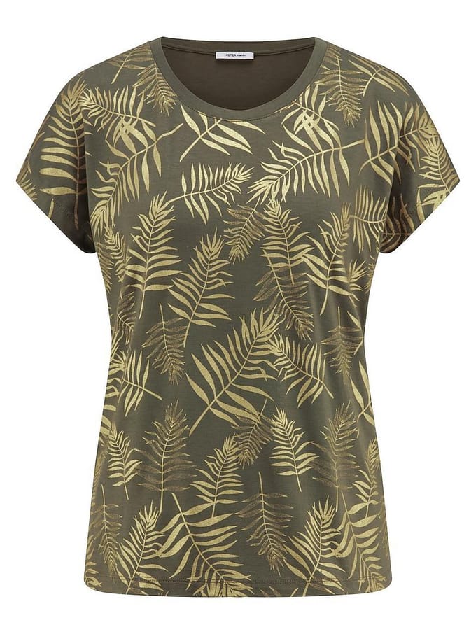 Shirt ronde hals Van Peter Hahn groen
