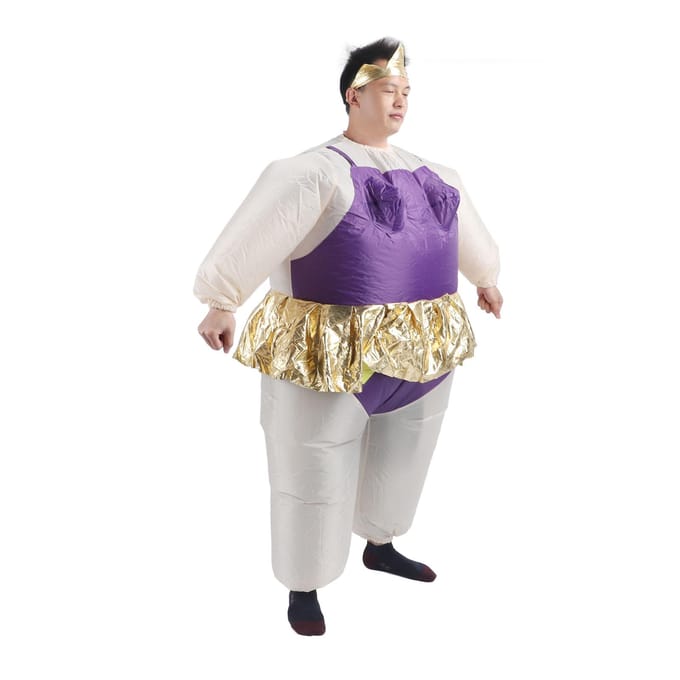 Opblaasbaar Kostuum Grappig Polyester met Blazert Opblazen Balletpak voor Feest Cosplay Halloween roze