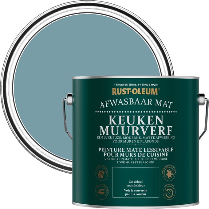 Rust-Oleum Blauw Keuken muurverf - Stille Oceaan 2,5L