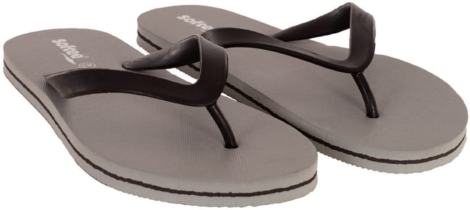 Softee Kokosslippers Grijs/Zwart - 40