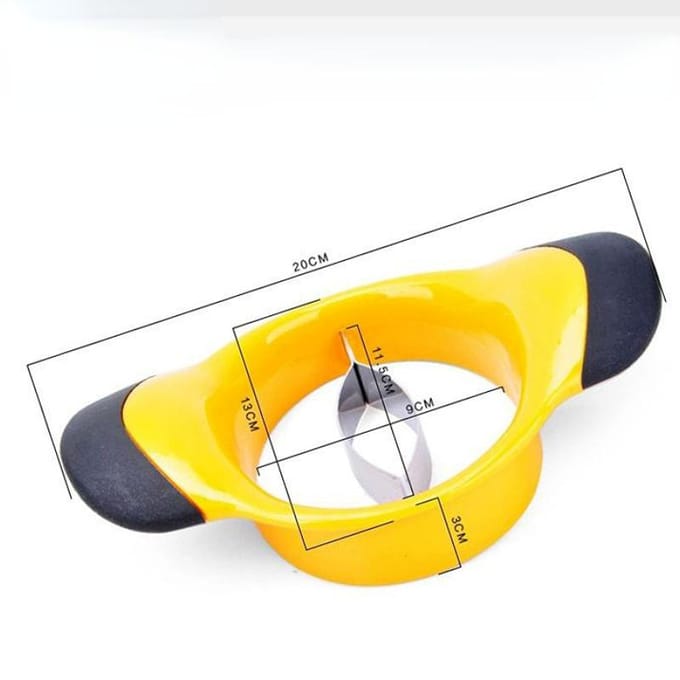 Multifunctionele Mango Corer Slicer Cutter Pitter Mango Core Pit Remover Watermeloen Dunschiller Fruit Groente Tool Keuken Accessoires geel