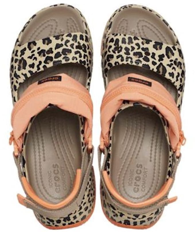 Crocs Hiker Xscape Animal Sandalen Khaki/Leopard Maat 45/46 US M11