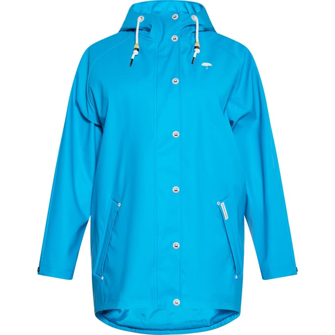 Schmuddelwedda Ronde regenjas Dames Cyaan blauw