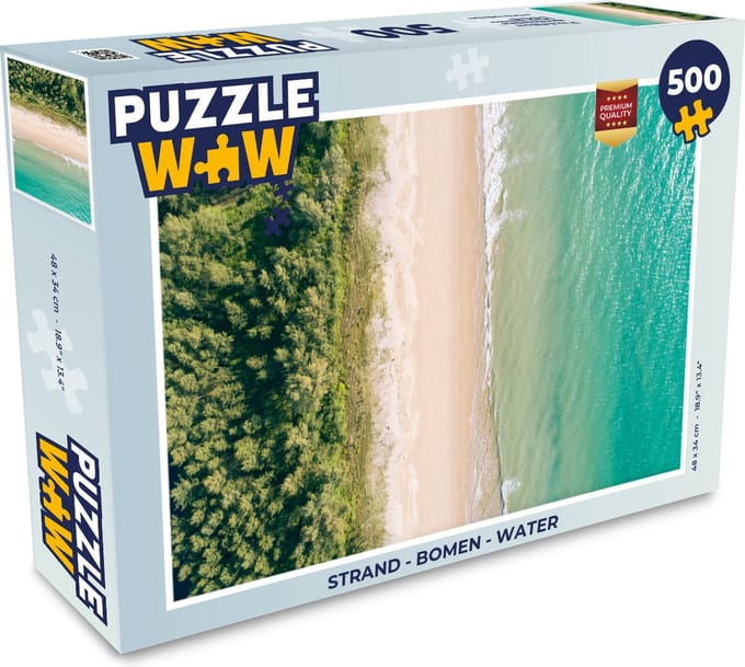 Puzzel Strand - Bomen - Water - Legpuzzel - Puzzel 500 stukjes