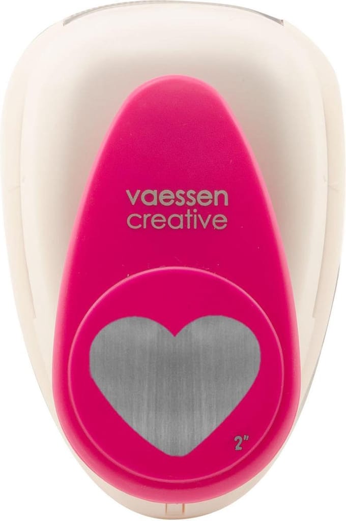 Vaessen Creative Pons - Figuurpons - Hart - 4,1 x 4,9 cm