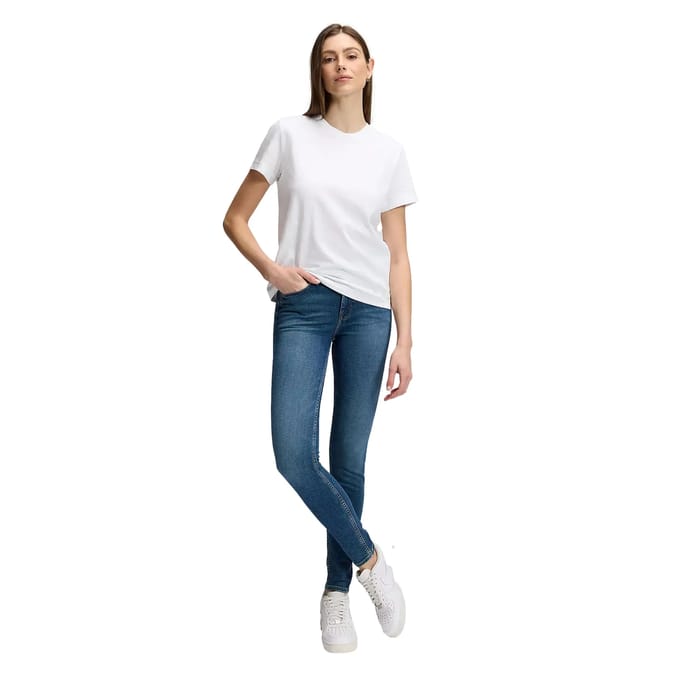 Damesjeans Lee Mid Fade Skinny