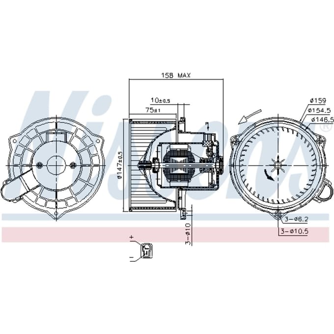 Binnenventilator NISSENS 87234