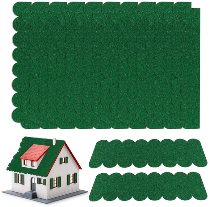 Zelfklevende Dakshingles Bitumen Mini Dakpannen Sets voor Vogelhuisje en Houten Projecten