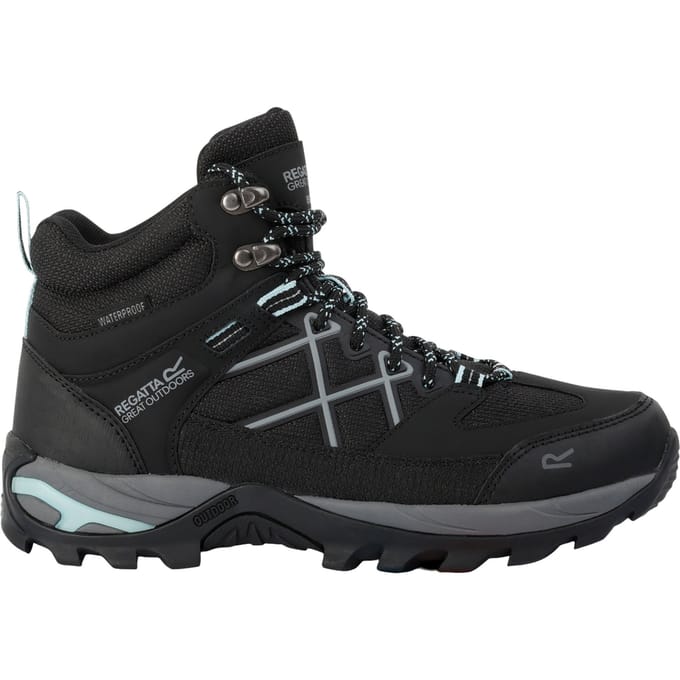 Regatta Dames/Dames Samaris III Wandelschoenen (Zwart/verbleekt aqua)