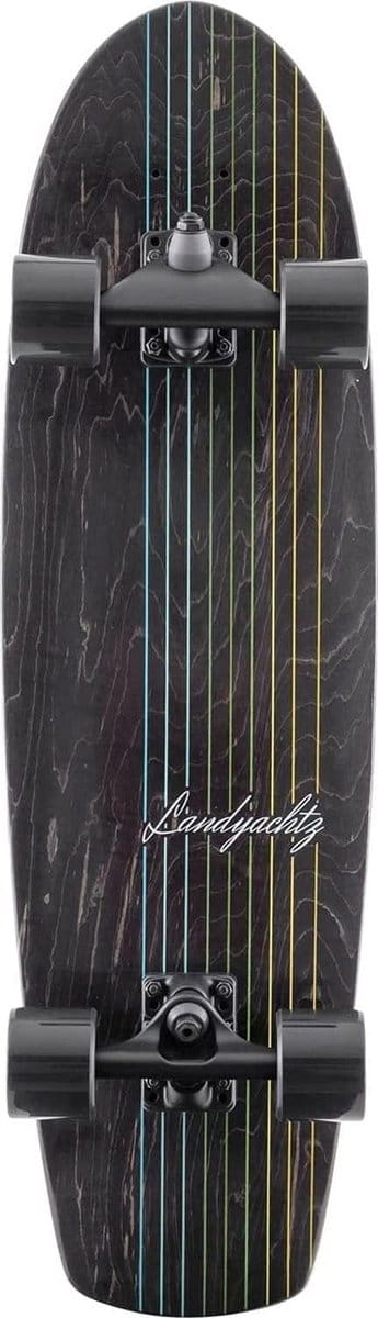Longboard Complete - Skateboard Deck - Cruisen en Transport - Pintail Vorm - 31.2 inch - Zwart