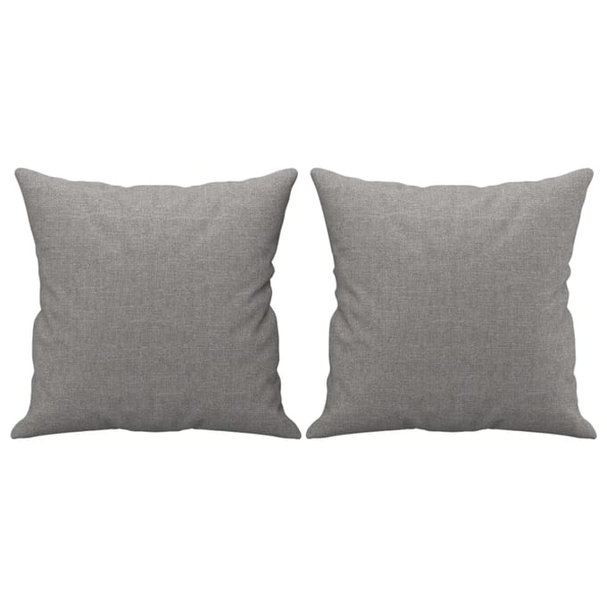 vidaXL - Sierkussens - 2 - st - 40x40 - cm - stof - lichtgrijs