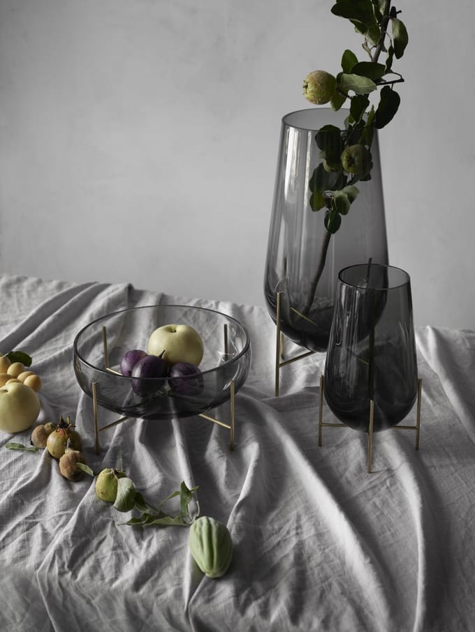 Audo - Echasse vaas - gerookt glas  - M - 4 - 6 Wochen