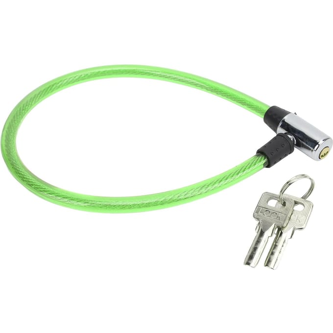 Câble Antivol Vélo Robuste Durable Fil d'Acier Portable Large Application Opération Facile Câble Antivol pour Vélo Moto Portail vert