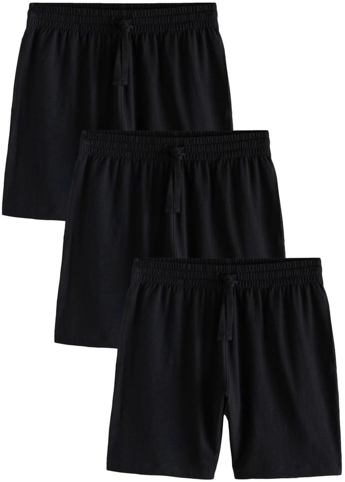 Next - Heren - Set van 3 korte jersey pyjama's - Zwart