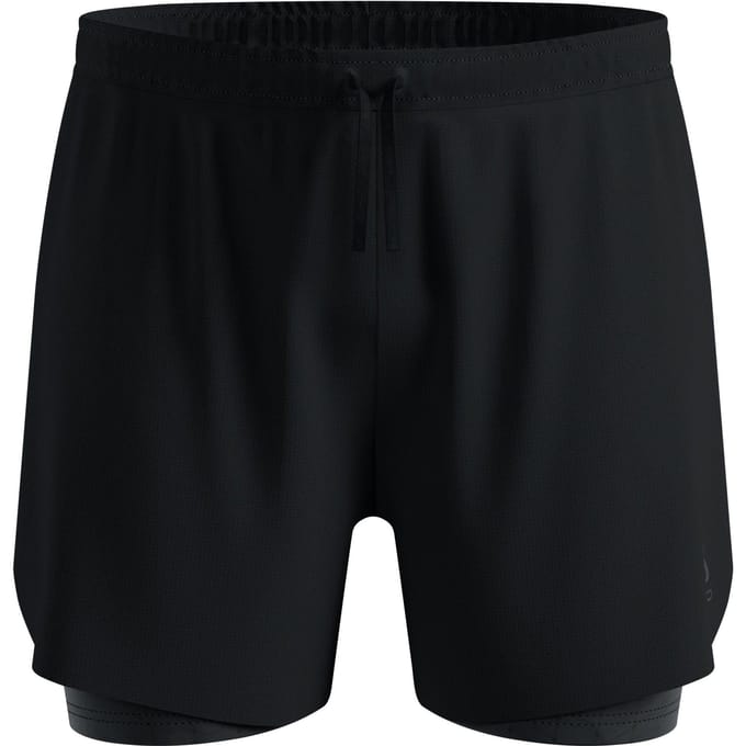 Odlo Zeroweight Print 5in 2in1 Hardloopshorts Heren-zwart