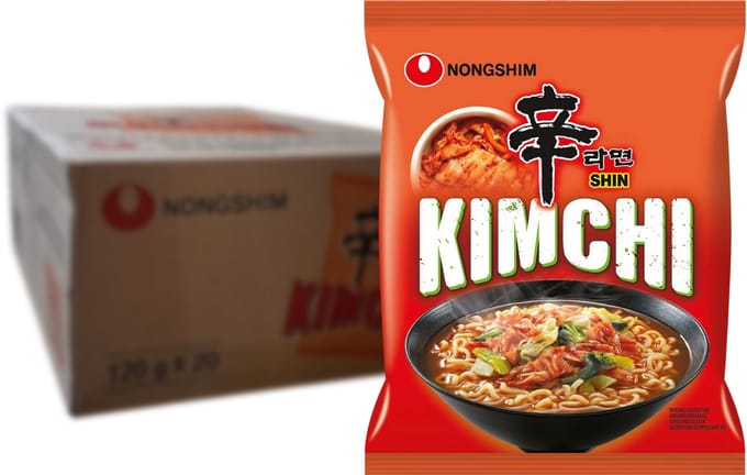 NongShim Instant noodlesoep Kimchi 20x120 g doos bulkkorting