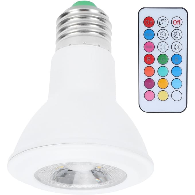 10W RGBW Spotlight met Timing Afstandsbediening E27 Kleurveranderende Lamp 85?265V white
