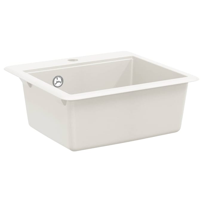 vidaXL - Wasbak - 80% - Kwarts - en - 20% - Hars - 470 - x - 440 - mm - Wit