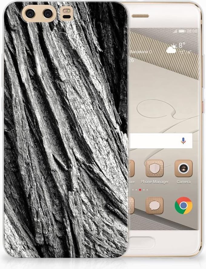 Bumper Hoesje Huawei P10 Plus Boomschors Grijs