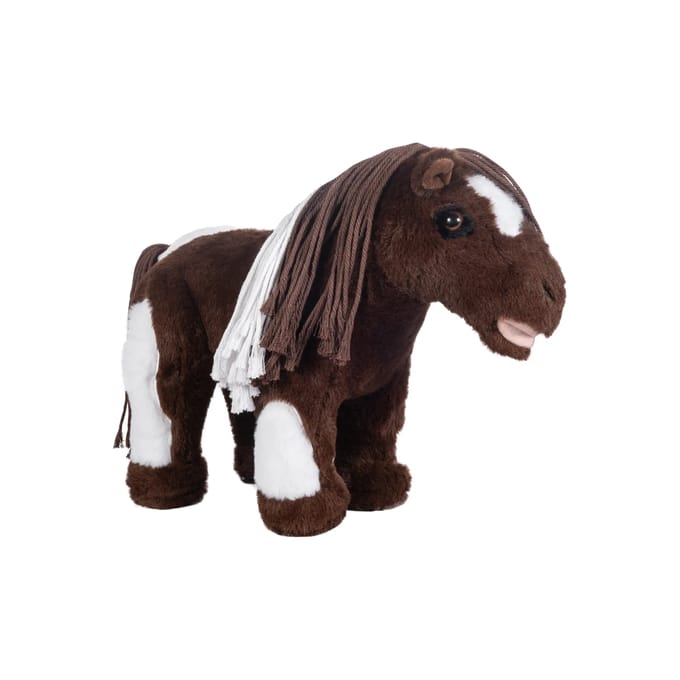 HKM - Pinto - Cuddle Pony - Speelgoed - Bruin - Wit