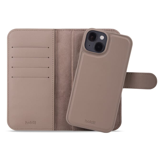 Holdit Wallet Case Magnet Plus geschikt voor Apple iPhone 14 / 13 - Mocha Brown