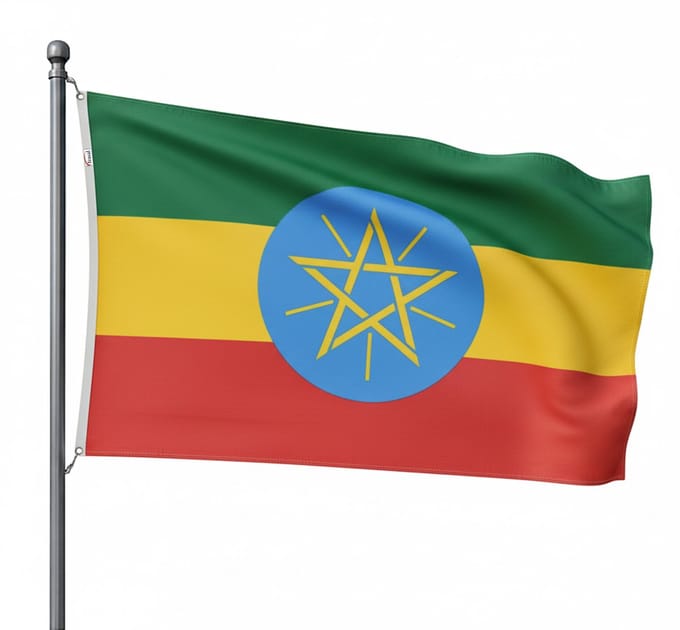 Trasal - vlag Ethiopië - ethiopische vlag - 150x90cm