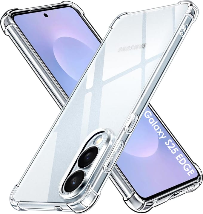 Hoesje geschikt voor Samsung Galaxy S25 Edge backcover Shockproof siliconen Transparant