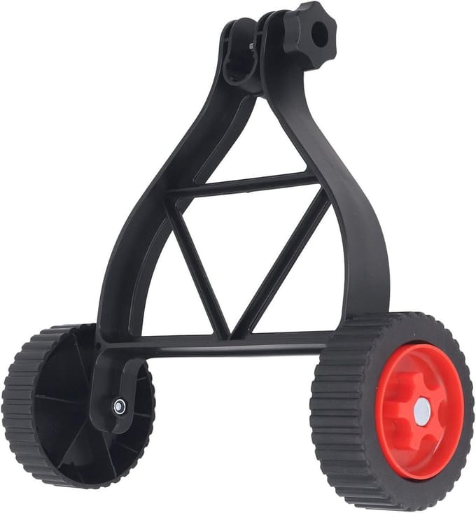 Grasmaaier Steunwiel - Extra Wiel Stabilisator - Gazon Ondersteuning - Verstelbare Hoogte - 23-28 Mm Buizen - Zwart