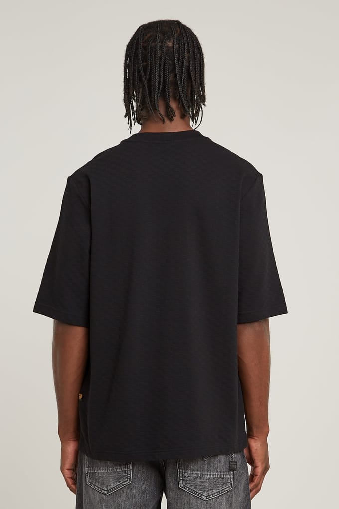 G-Star Checquard Tweeter 1/2 Sl Dk Black Größe: M | Basic T-Shirts Outlet | Herren | Schwarz