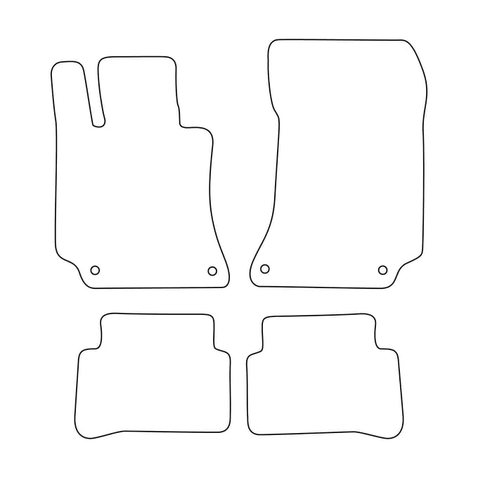 Set velours vloermatten passend voor Mercedes E-klasse W212 4-matic 2009-2016 - rode afwerking
