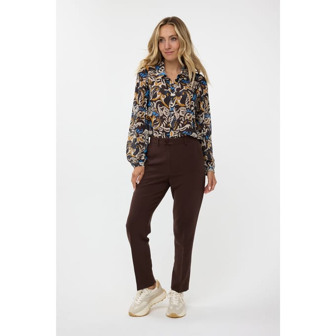 EsQualo Blouse Basic Elegant Leaves Print Taglia: 36 | Magliette intime Outlet | Donna