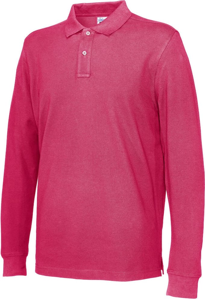 Cottover POLO PIQUE LONG SLEEVE MAN - GOTS GECERTIFICEERD 141018 - Fuchsia - M