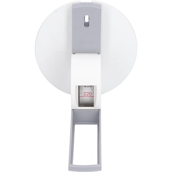 Toise murale de 2,2 mètres, règle de croissance avec plaque murale, ruban à mesurer compact en ABS white