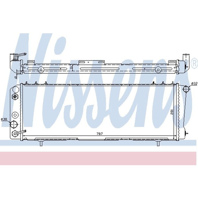 Radiator, motorkoeling NISSENS 60986